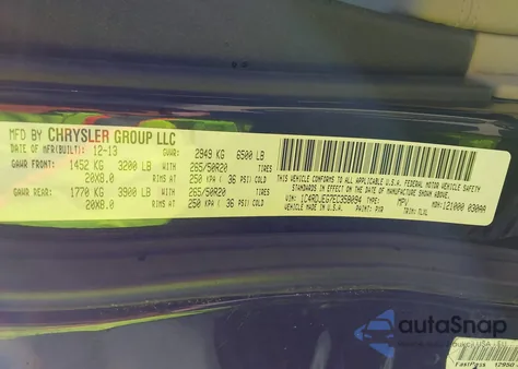 2014 Dodge Durango Citadel from USA, damaged, VIN 1C4RDJEG7EC358094